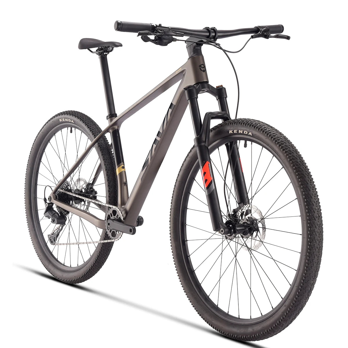 Bicicleta de montaña para adulto MTB con componentes SHIMANO CUES U6000 de 11 velocidades, bicicleta de montaña de fibra de carbono SAVA New Lantop 610/611
