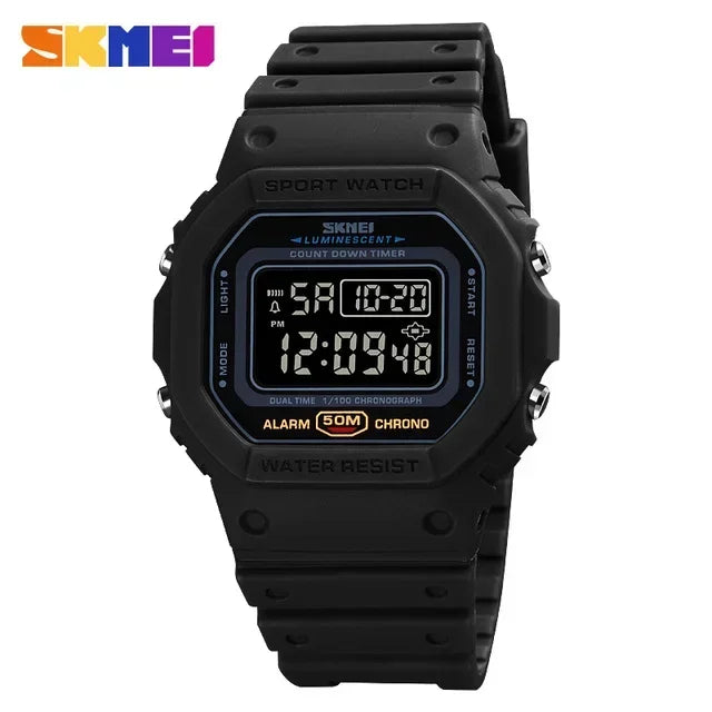SKMEI 1628 Reloj digital de lujo para hombre, deportivo, resistente al agua, electrónico, con luz de fondo, estilo militar, 1988, Reloj Hombre
