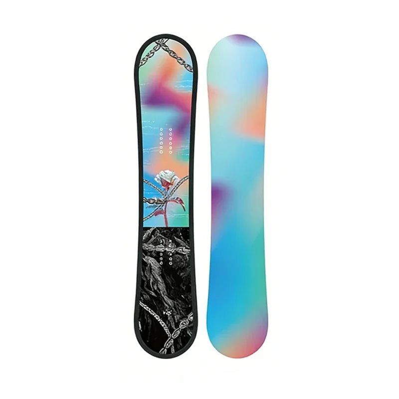 Juego de Esquí y Snowboard Fijo para Adultos, Hombres y Mujeres, con Núcleo de Madera de Álamo Thorn Rose, para Parque y Pista de Nieve