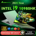 Portátil Ultrafino de 15.6' con Intel Core I9-10980HK, Windows 11 Pro, 16GB de RAM, 1TB/2TB SSD, Desbloqueo por Huella Dactilar, PC Portátil para Juegos