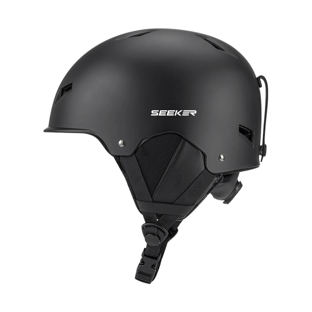 Casco de esquí SEEKEROutdoorSki, universal para tabla simple y doble, anticolisión, con protección de oídos de felpa extraíble, para adultos.