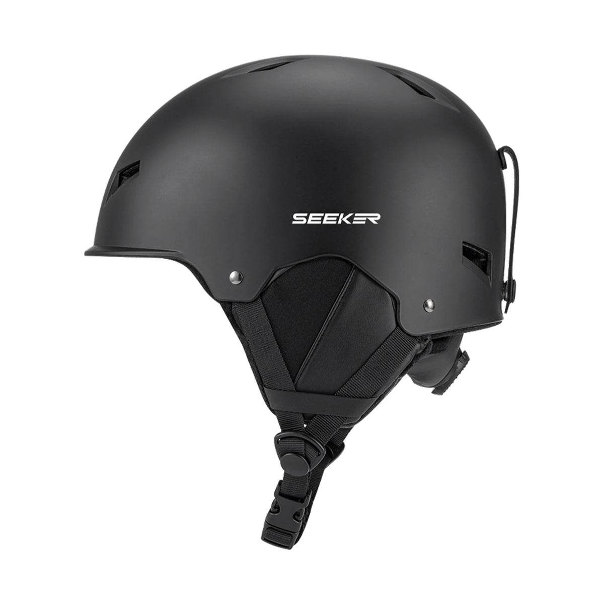 Casco de esquí SEEKEROutdoorSki, universal para tabla simple y doble, anticolisión, con protección de oídos de felpa extraíble, para adultos.