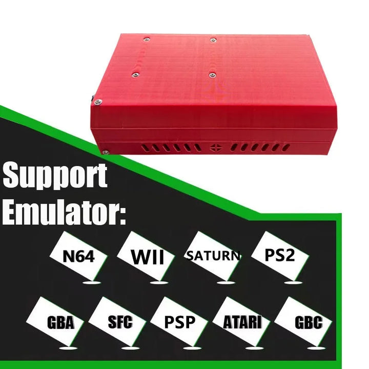 Consola de juegos 500G 4G RX1 con Batocera y Windows 11, procesador I3_3110M, más de 70000 juegos para Wii, PS2, XBOX, PSP, GameCube y N64. Admite el modo de juego para cuatro jugadores.
