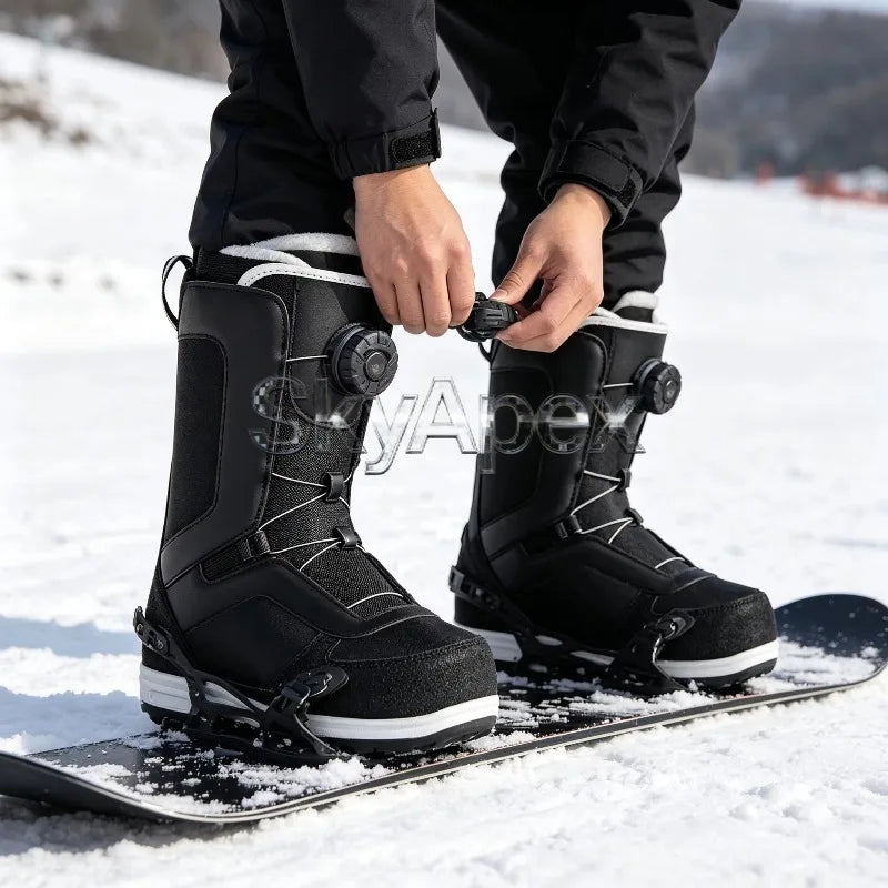 Botas de Snowboard Impermeables y Cálidas de Alta Rigidez para Carving, Deportes de Nieve de Invierno, Esquí de Montaña y Descenso para Adultos