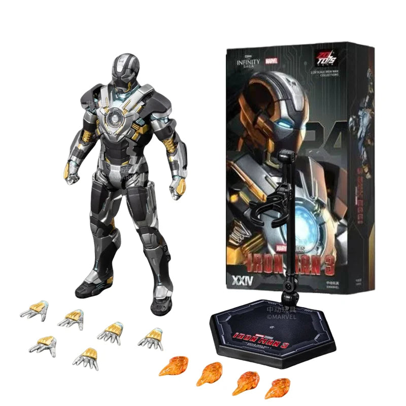ZD Toys Iron Man MK15 MK16 máquina de guerra MK2 figura de acción Iron Man Mk47 MK35 pargo rojo 1/10 escala Iron Man colecciones regalo