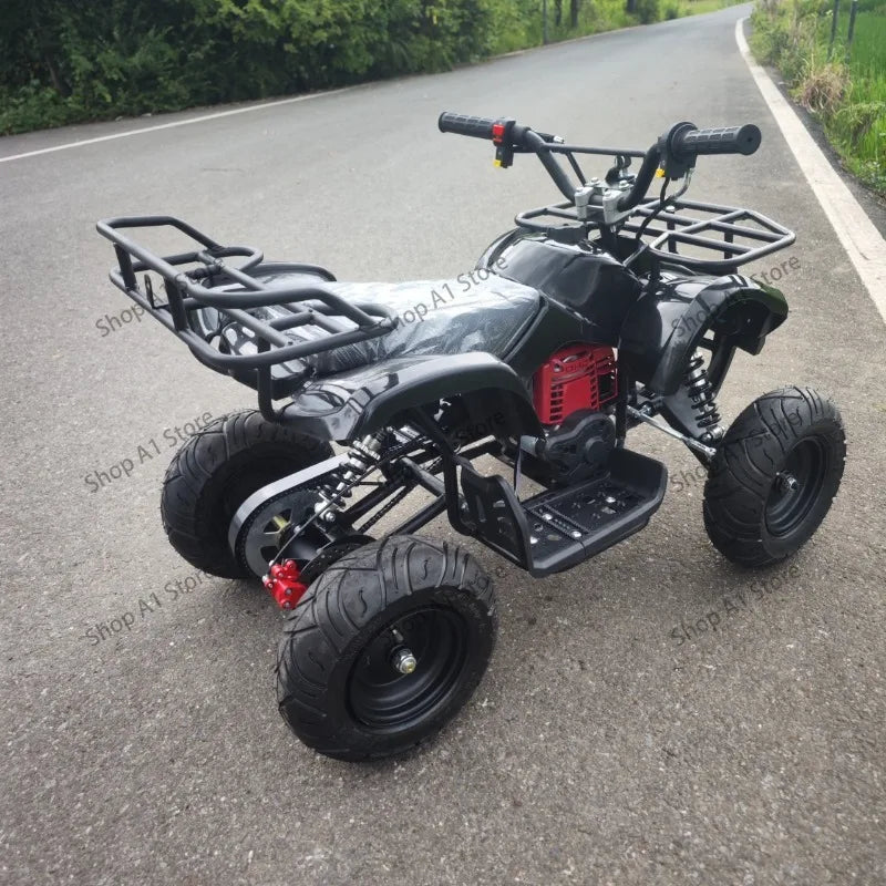 Cuatrimoto ATV de 49 cc con motor de gasolina de 2 tiempos, vehículo todoterreno de cuatro ruedas para la playa, apto para niños y adultos.