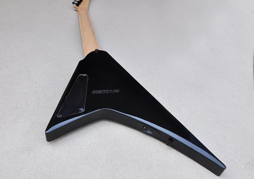 Guitarras Eléctricas en Forma de V, Guitarra Profesional de 8 Cuerdas, Chapa de Arce Flameado, Diapasón de Ébano