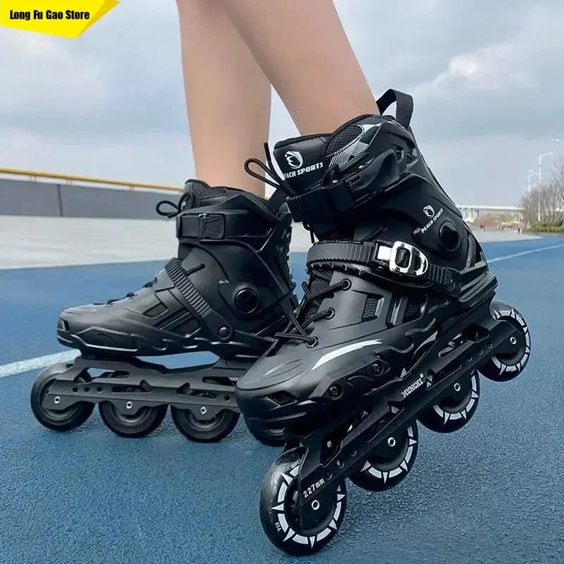 Patines en Línea Profesionales de Verano para Mujer, Hombre, Niños y Adultos, Patines de Velocidad para Exteriores, 4 Ruedas, Tallas 34-46
