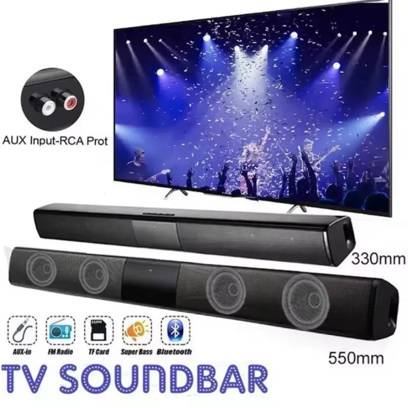 Sistema de sonido de cine en casa, Altavoz Bluetooth, altavoces de ordenador para TV, barra de sonido, caja, Subwoofer, Radio, centro de música, columna de caja de pluma