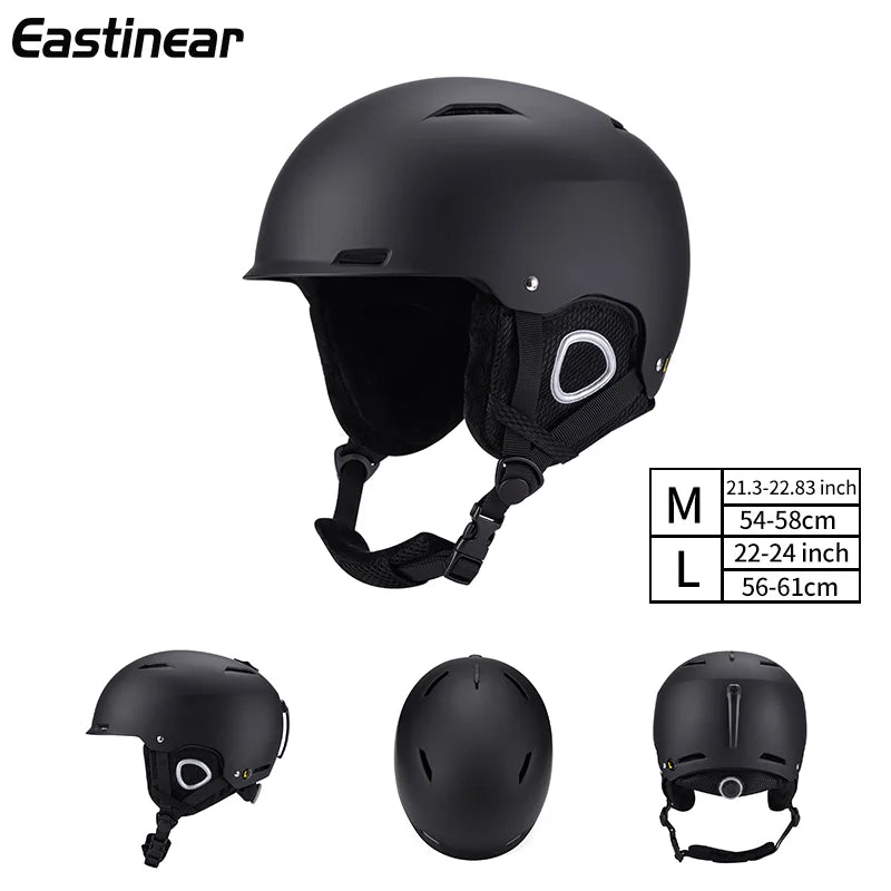 Eastinear 2024 nuevo casco de esquí profesional al aire libre gorra de espejo anticolisión cálida equipo de esquí integrado para hombres y mujeres