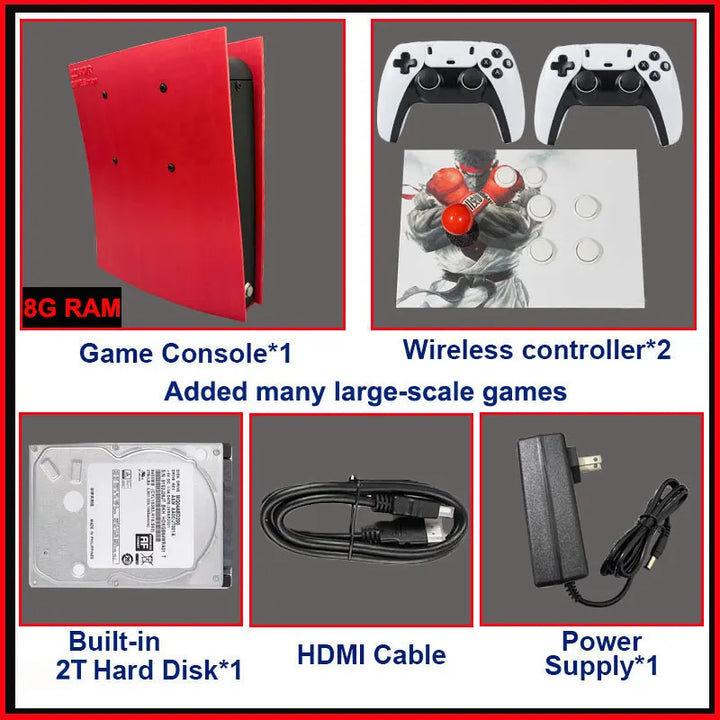 Consola de Juegos Retro X2 Intel I3-3110M 1TB 70,000+ Juegos 60+ Emuladores 4K HD TV Controles Inalámbricos