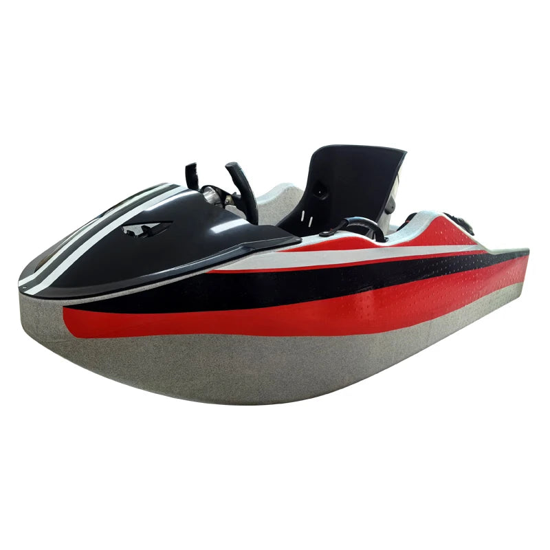 Moto Acuática Eléctrica, Jet Ski Motorizado de Doble Velocidad de 52 km/h para 2 Adultos, Carga de 150 kg y 90 Minutos de Autonomía para Deportes Acuáticos y Esquí