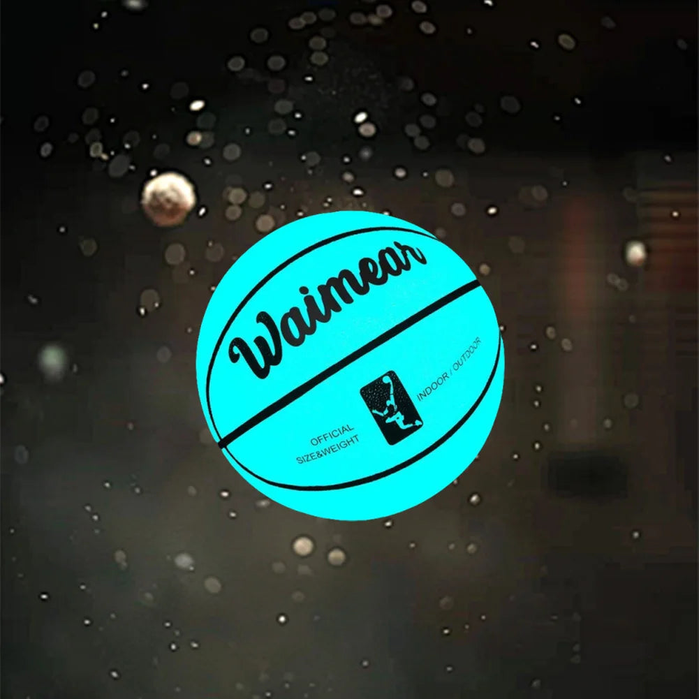 Balón de Baloncesto Luminoso Tamaño 7, Balón de Baloncesto que Brilla en la Oscuridad para Juegos Nocturnos, Regalo para Niños y Adolescentes