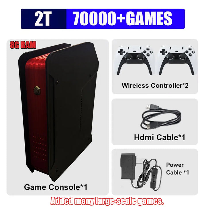 X4 Retro Video Game Console With 1T Dual-system and I3-3110M CPU  For PS2/PSP/WII/N64/DC/SS Children Gaming Gifts For Men Gift