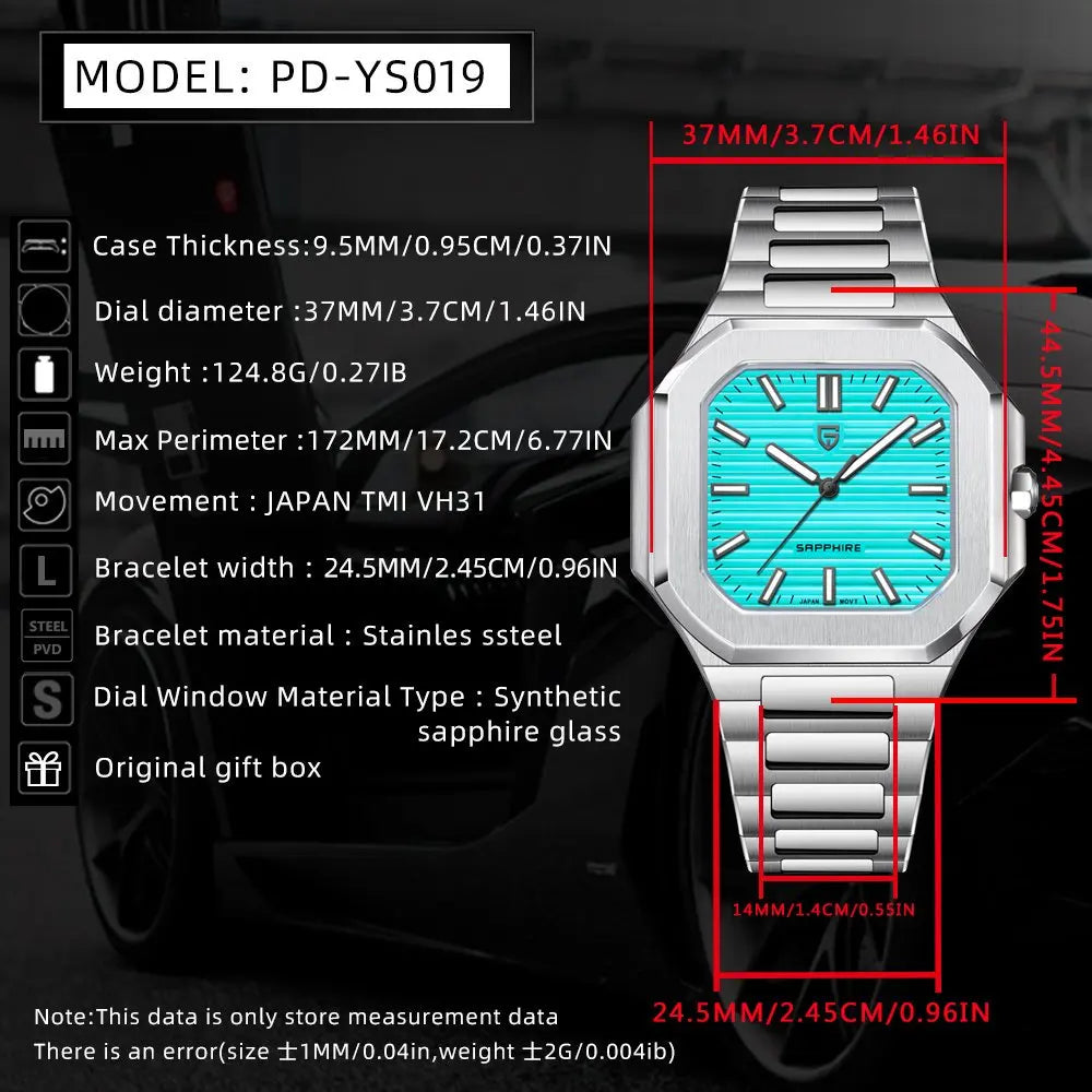 2026 New PAGANI DESIGN Top Brand Men Quartz Watches Luxury Sapphire Glass AR Coated Business Watch Japan VH31 Luminous Watch Men