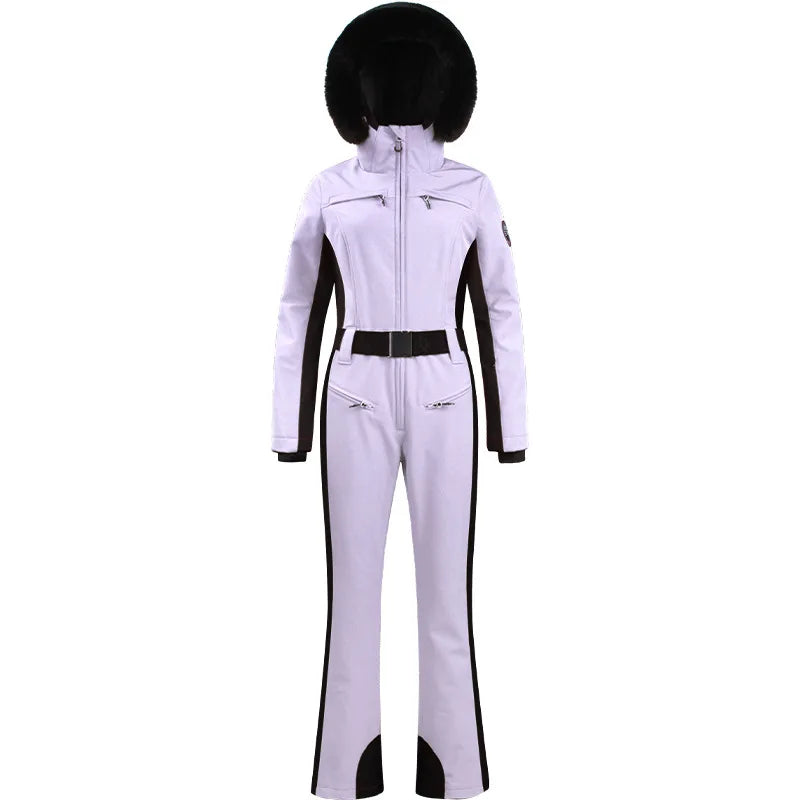 Traje de esquí de una pieza para mujer, monos gruesos de Snowboard para mujer, ropa transpirable impermeable a prueba de viento para invierno, traje de esquí