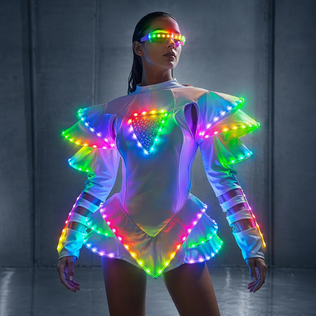 Recién llegado, ropa luminosa iluminada para novia, disfraz LED, tutú de Ballet, vestidos Led para faldas de baile, fiesta de boda