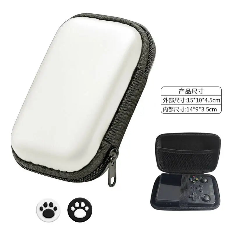 Estuche rígido de transporte compatible con consola de juegos retro portátil R36S / R35S / RG35XX, organizador de almacenamiento para emulador portátil