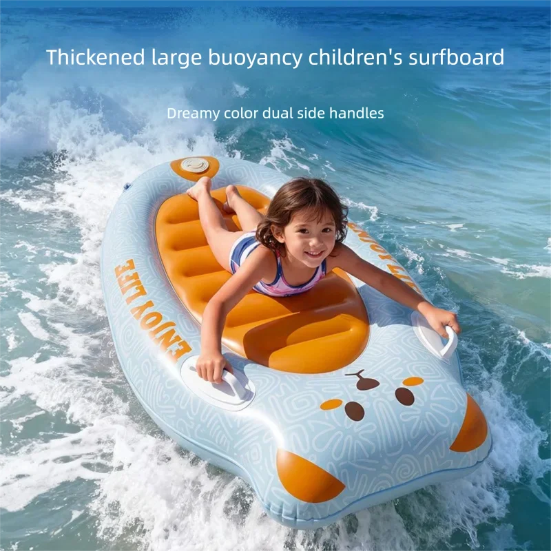 Tabla de paddle surf inflable, gruesa y duradera, para niños, con asa, para surfear en olas, tabla SUP para deportes acuáticos al aire libre.