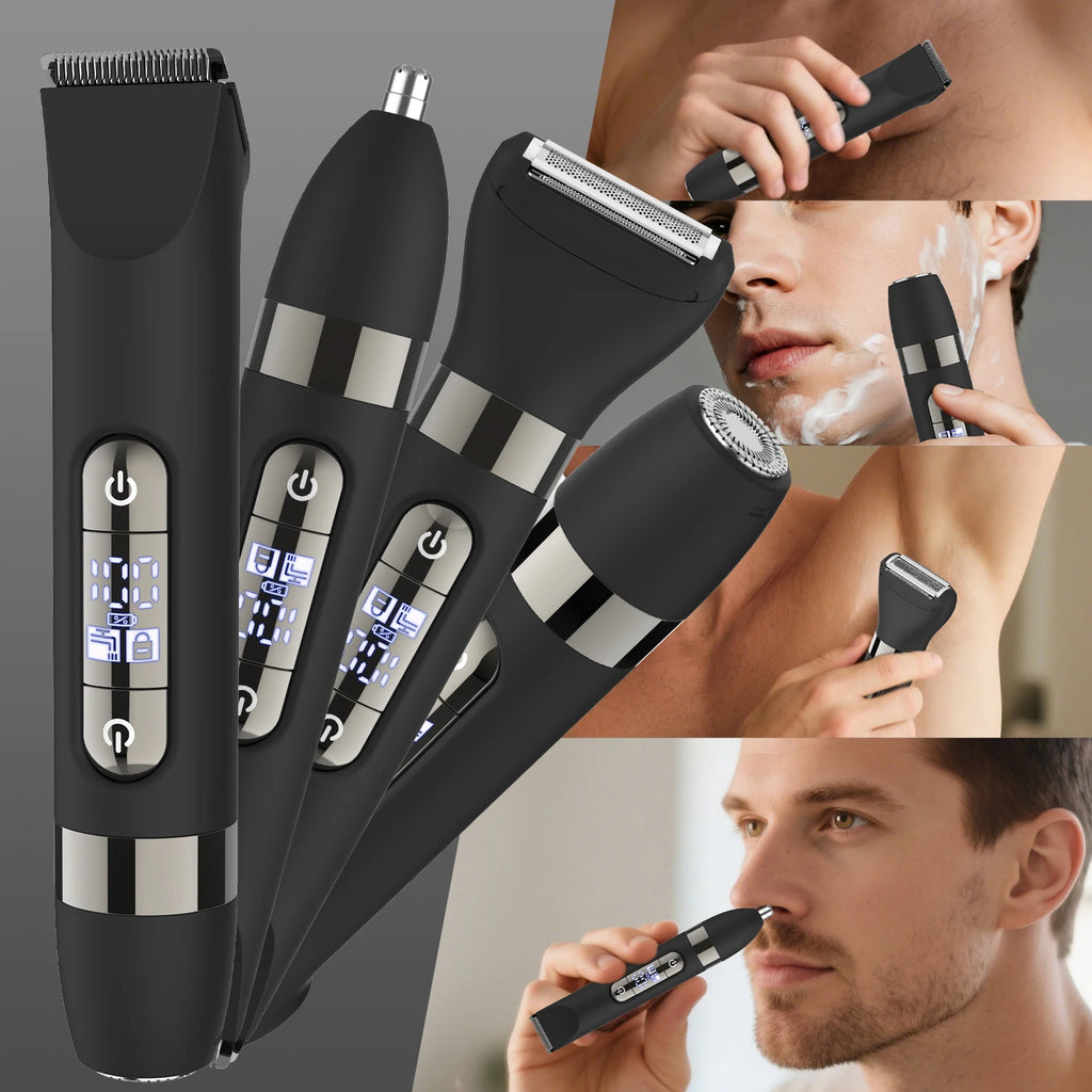 Depiladora Eléctrica 3 en 1 Hatteker para Mujer, Multifuncional, Lavable, para Uso Doméstico, con Pantalla LCD Digital