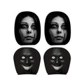 Fundas Elásticas Universales para Reposacabezas con Estampado de Retratos Misteriosos, 2/4 Piezas, Fundas para Reposacabezas de Coche con Caras Espeluznantes, Accesorios para Coche Estilo Halloween