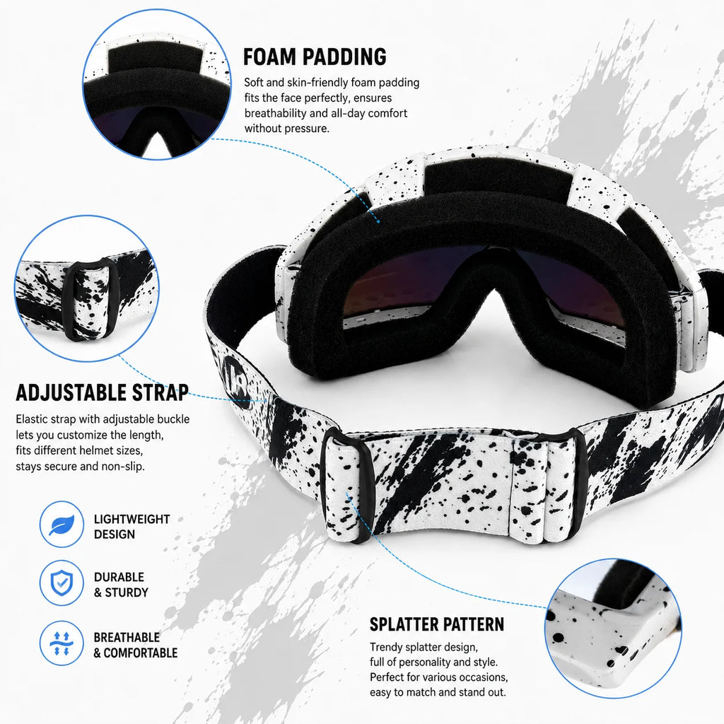 Gafas de esquí, ciclismo, motocicleta, gafas a prueba de viento, UV400, gafas de nieve para snowboard, gafas de esquí para deportes al aire libre de invierno