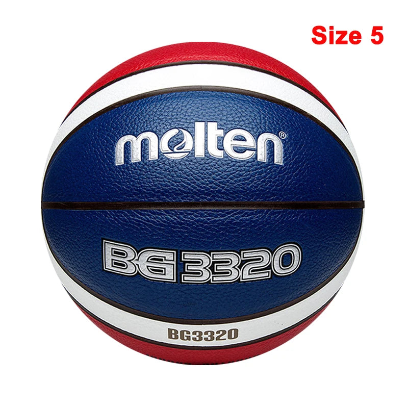 Molten-pelotas de baloncesto de Material PU, juego de entrenamiento de partido callejero para interiores y exteriores, tamaño oficial 7/6/5, hombre, mujer y niño