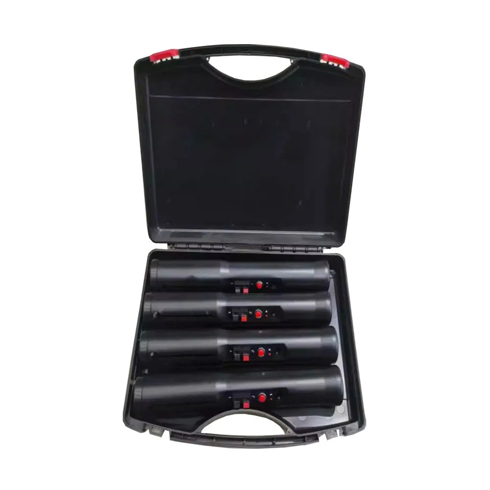 Lanzador de chispas frías de mano para escenario, 4 unidades/paquete con caja de plástico, máquina lanzadora de chispas frías para bodas