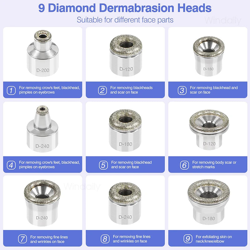 Máquina de microdermoabrasión de diamante inalámbrica 2025, eliminador de espinillas, limpiador de poros al vacío, herramienta de cuidado de la piel Facial, dispositivo de belleza Facial