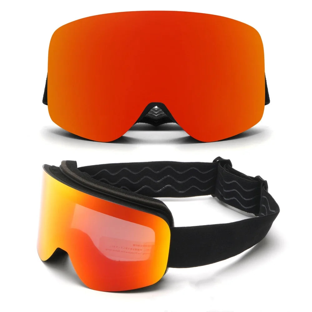 Gafas de esquí unisex de alta definición, con doble capa, tratamiento antiniebla, protección contra el viento y filtro UV400, ideales para esquiar en pendientes, practicar snowboard y patinar sobre hielo.
