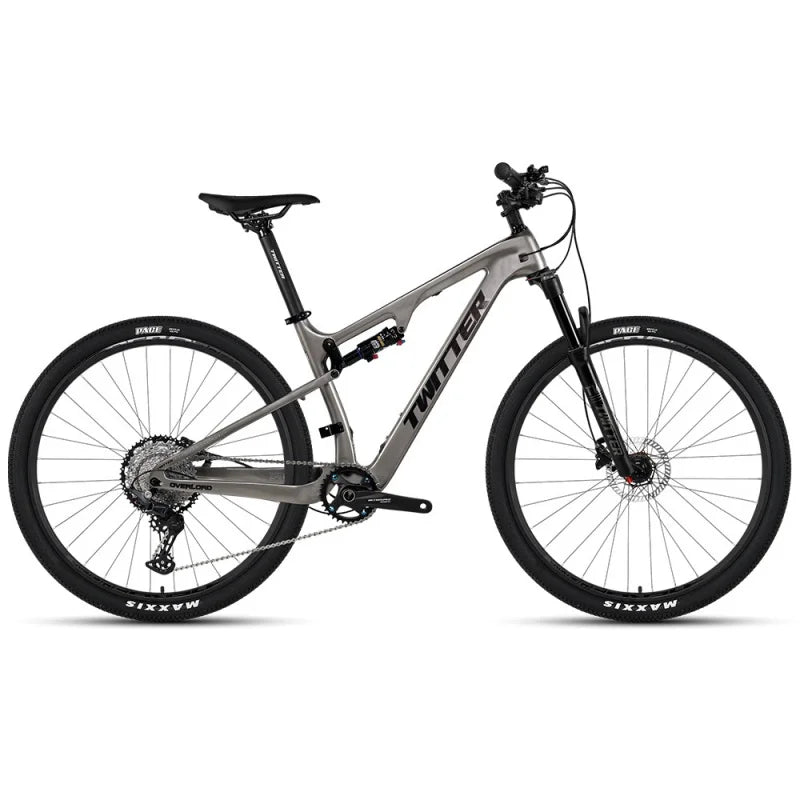 Bicicleta de montaña de fibra de carbono TWITTER OVERLORD, transmisión M6100 de 12 velocidades, frenos de disco hidráulicos MT200, ruedas de 29/27.5*2.1, bicicleta de montaña MTB Vtt