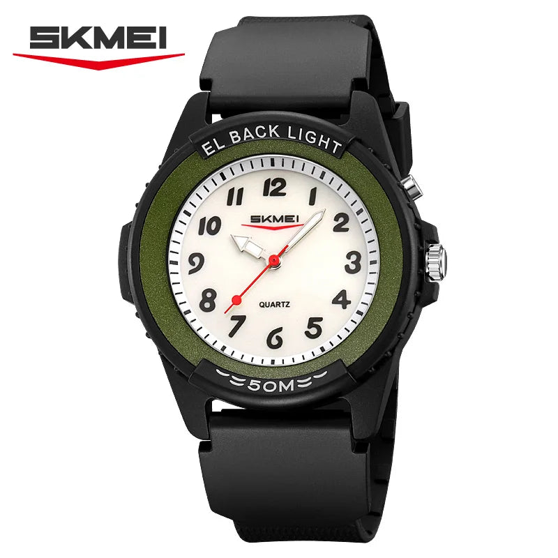 SKMEI 2433 Fashion Men’s Quartz Watch Simple Design Luminous Hands Wristwacth 50M Waterproof Sports Casual Watches for Man