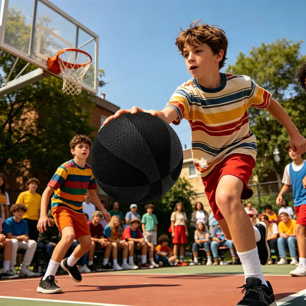 Balón de Baloncesto Silencioso, Sólido, de Alto Rebote, Antideslizante, para Driblar en Interiores, para Niños, Estudiantes, Adolescentes y Adultos