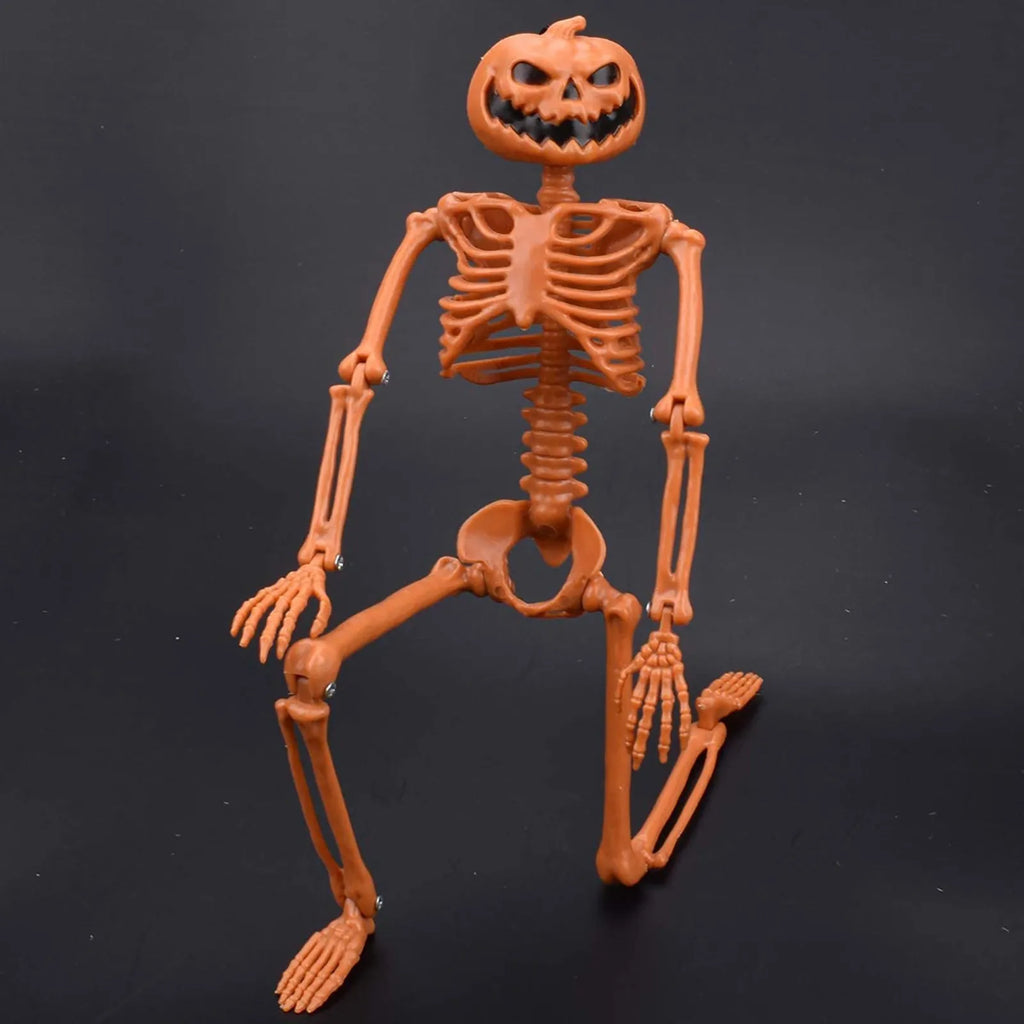 Esqueleto de tamaño para persona de Halloween, accesorios colgantes, huesos de calavera humana falsos móviles, decoración de fiesta de Casa Encantada