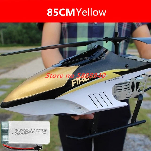 Helicóptero RC de Aleación Actualizado, 2.4G, 150M, 85CM, Gran Tamaño, Resistente a Caídas, con Luces LED, Control Remoto, Regalos