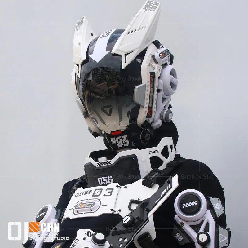Máscara Facial Completa Cyberpunk de Badboystudio, Conjunto de Casco Táctico Mecánico, Accesorio de Ciencia Ficción, Cosplay, Actuación en Escenario, Regalo, Juguetes