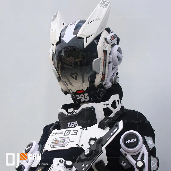 Máscara Facial Completa Cyberpunk de Badboystudio, Conjunto de Casco Táctico Mecánico, Accesorio de Ciencia Ficción, Cosplay, Actuación en Escenario, Regalo, Juguetes