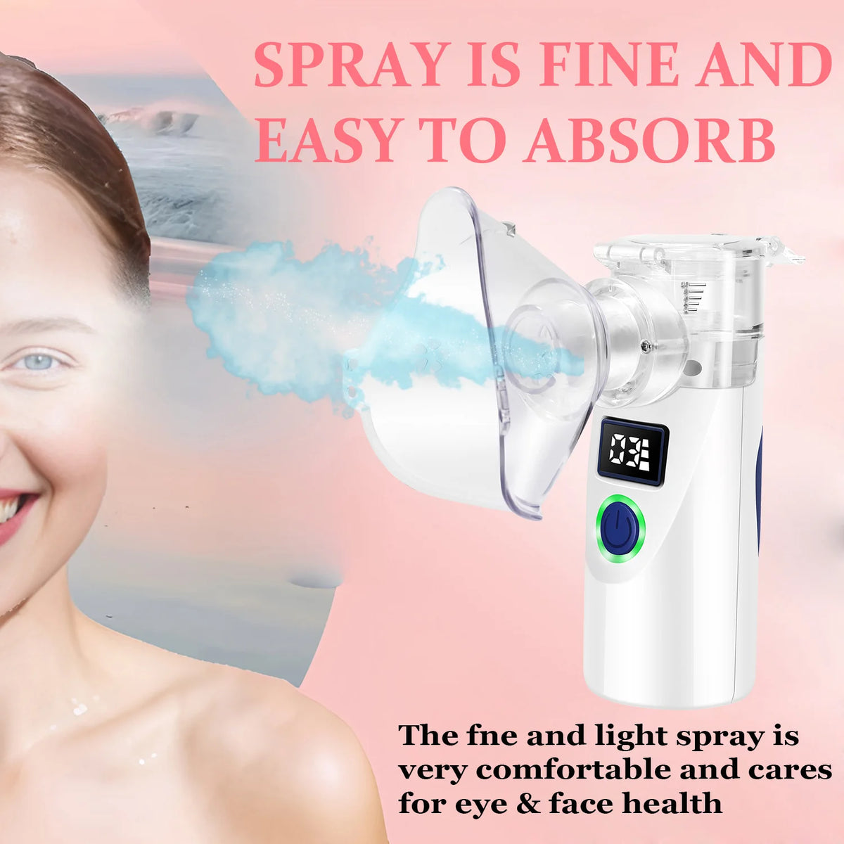Vaporizador Facial Portátil Mini - Aparato Hidratante con Spray Frío Nano, Humidificador de Belleza para el Cuidado de la Piel