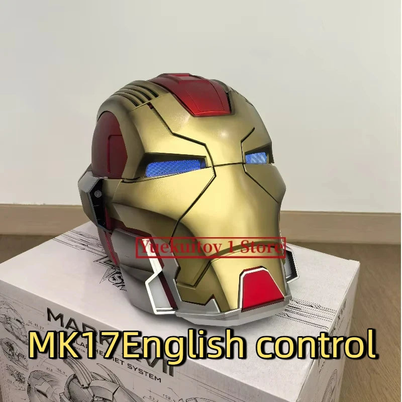 1/1 Casco de Iron Man Mk5 Mk50 Mk17, casco que se puede usar y transformar, con activación por voz de Jarvis, apertura y cierre eléctricos, artículo de colección.