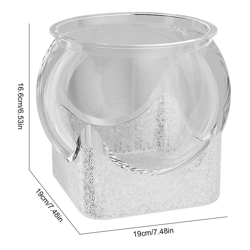 2025 Clear Fish Tank Resistant Falling Enhance Viewing Experience Desktop Aquarium Multifunctional Round Ornamental Fish Decor