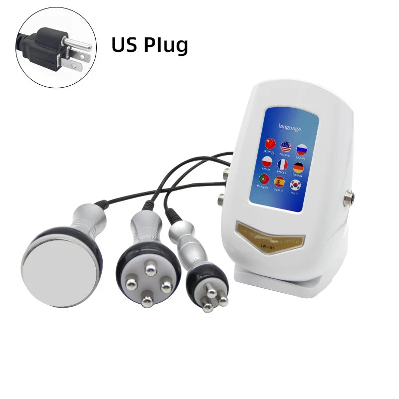 Venta al por mayor 40K cuerpo Facial radiofrecuencia masaje quemadura grasa pérdida de peso vibración masaje belleza dispositivo piel apretar cara cuidado de la piel