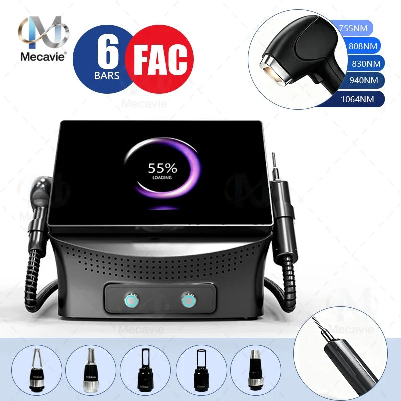 Máquina de Depilación Láser de Diodo 2 en 1 de Alta Potencia 5000W 755/808/830/940/1064nm, Dispositivo de Depilación Corporal Indoloro con Hielo y Titanio