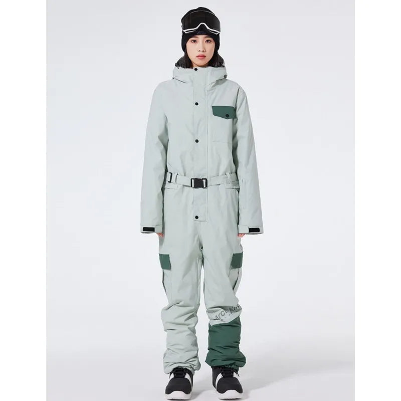 Mono de Esquí Profesional Impermeable para Hombre y Mujer, Mono de Esquí de una Pieza con Pegamento, комбинезон горнолыжный мужской