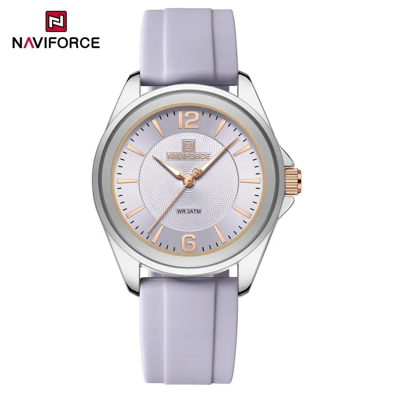 Nuevo estilo NAVIFORCE Relojes para mujer Reloj de pulsera deportivo con correa de silicona Reloj de cuarzo para mujer Reloj de regalo Reloj Mujer Relojes Femeninos