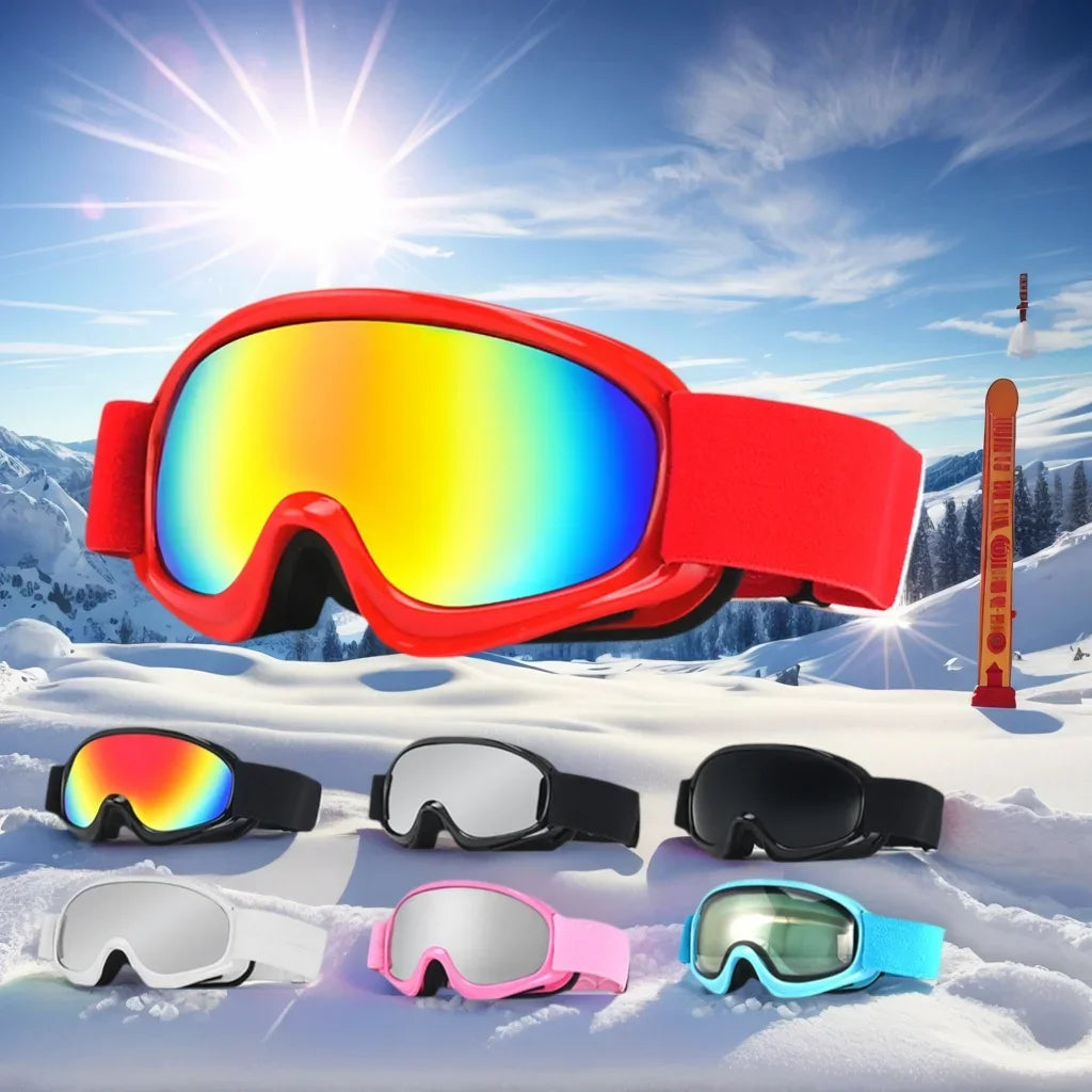Nuevas y adorables gafas de esquí para niños de 4 a 14 años, con tratamiento antivaho y protección UV400, ideales para actividades al aire libre, deportes de invierno, snowboard y esquí. Modelo 2028.