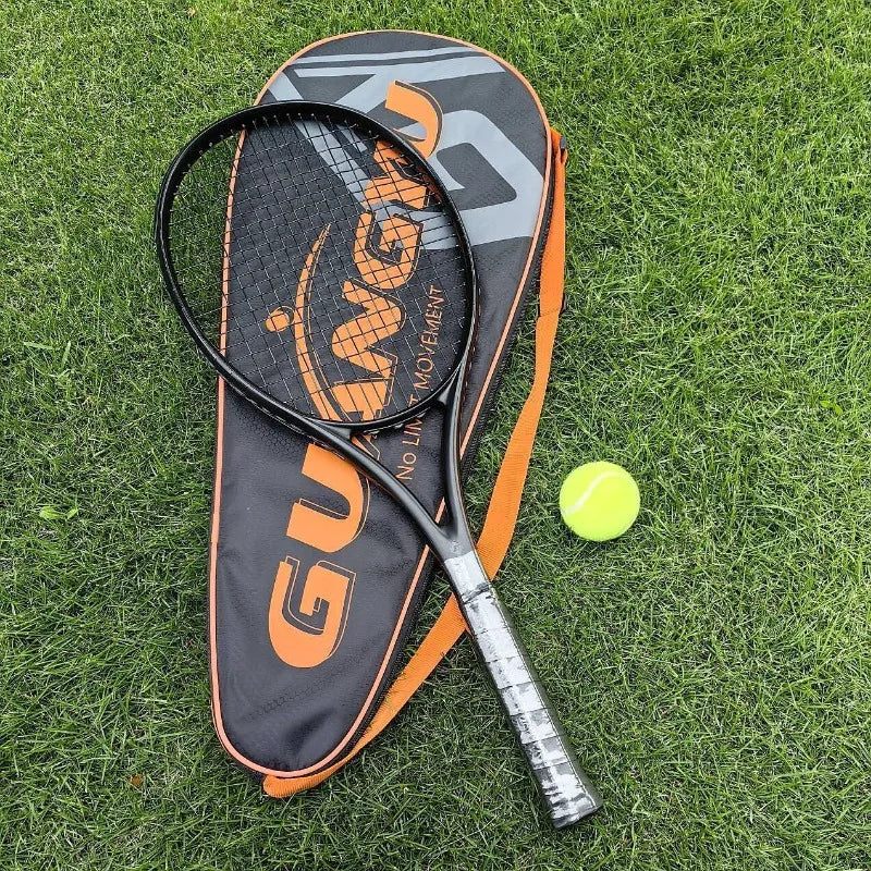 Raqueta de tenis profesional, fabricada íntegramente en fibra de carbono, para adultos, ligera, ideal para competiciones, portátil y resistente, equipo deportivo.