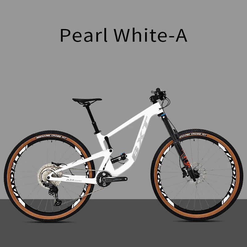 Bicicleta de montaña BXT de doble suspensión, cuadro de fibra de carbono, rodada 29, compatible con horquilla de 160mm de recorrido, eje Boost y tubo de sillín con suspensión