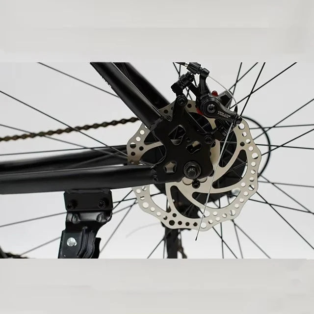 Bicicleta de montaña de acero al carbono de 29 pulgadas, bicicleta de montaña de carbono con doble suspensión, frenos, frenos de disco