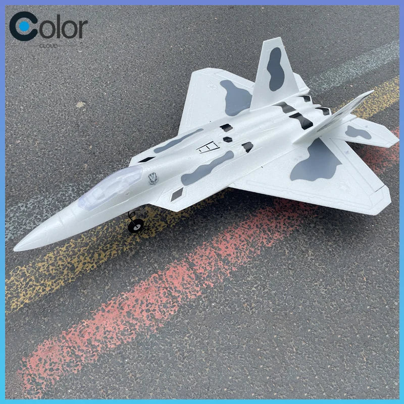 Avión RC F22 Raptor V2, Envergadura de 720 mm, Ventilador Canalizado de 64 mm, EPO, Ala Fija, Modelo de Avión para Adultos, Juguete de Ensamblaje