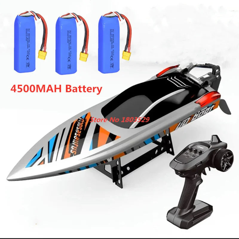 Lancha rápida de alta velocidad sin escobillas de 70 km/h, 57 cm, barco de carreras RC grande con refrigeración por agua, lancha rápida RC impermeable de PVC, juguetes